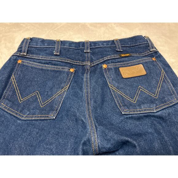Vintage Wrangler Jeans Mens 30x29 Blue Denim Straight Leg Western Fit A201 - Picture 7 of 7